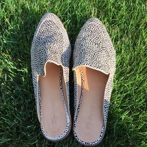 the frances loafer mule in spotted calf hair
